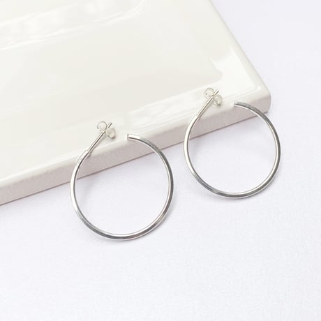 silver925 simple hoop  pierce