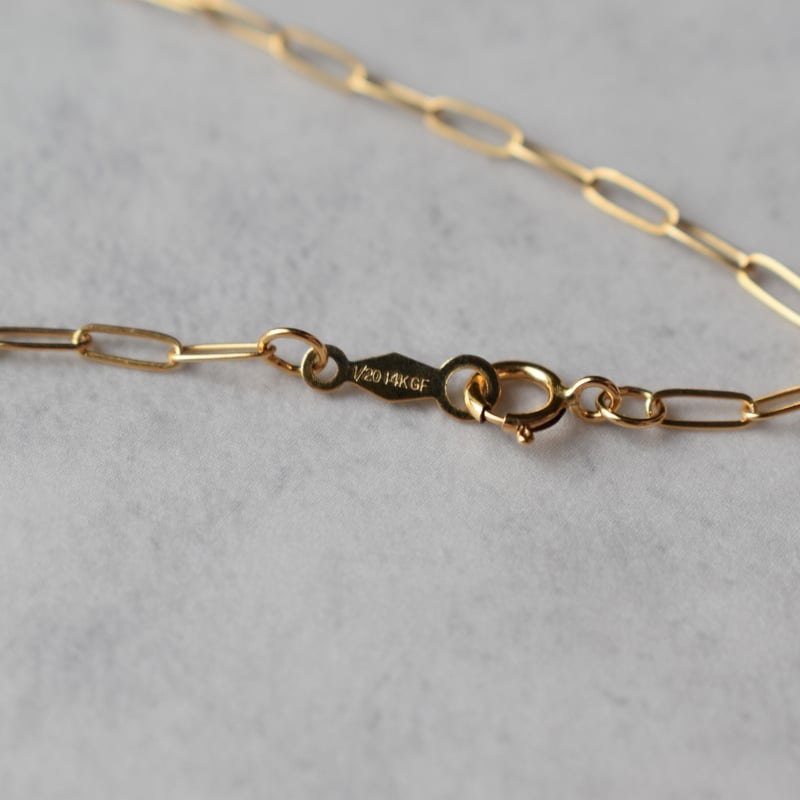 14KGF square chain necklace | ISRIE