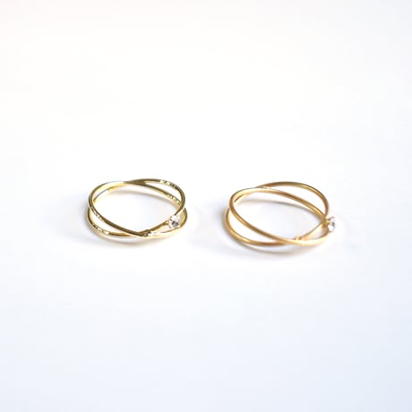 crystal glass X ring