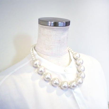 big cotton pearl necklace