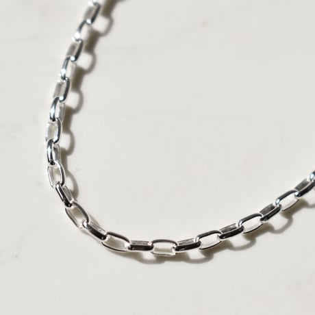 silver925 oval chain necklace