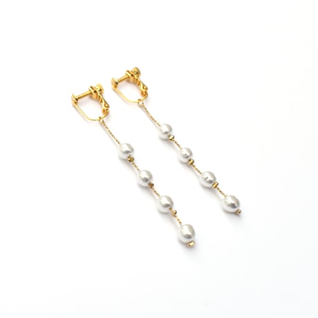 lane baroque glass pearl pierce/earring S