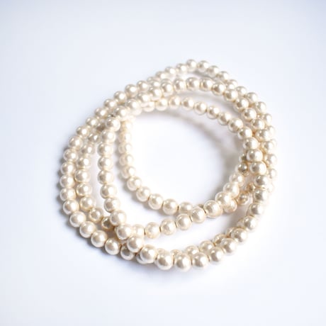 cotton pearl long necklace 180