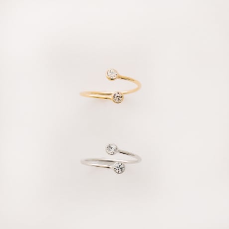crystal glass fork ring
