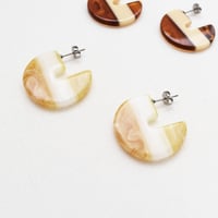 acrylic bicolor earring / pierce S