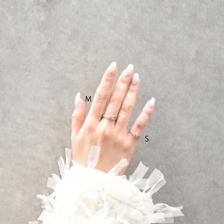 silver crystal glass X ring