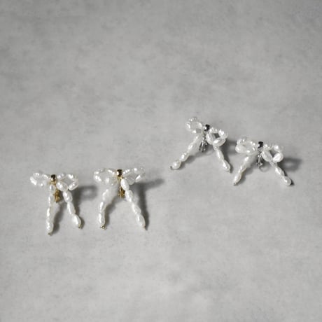 tansui petit ribbon pierce / earring