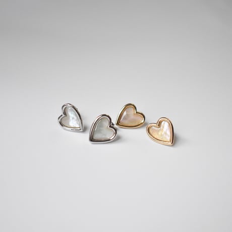 shell heart pierce / earring  M