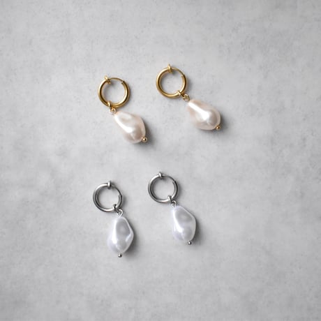 baroque pearl stainless pierce / earring