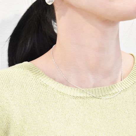 silver925 oval chain necklace