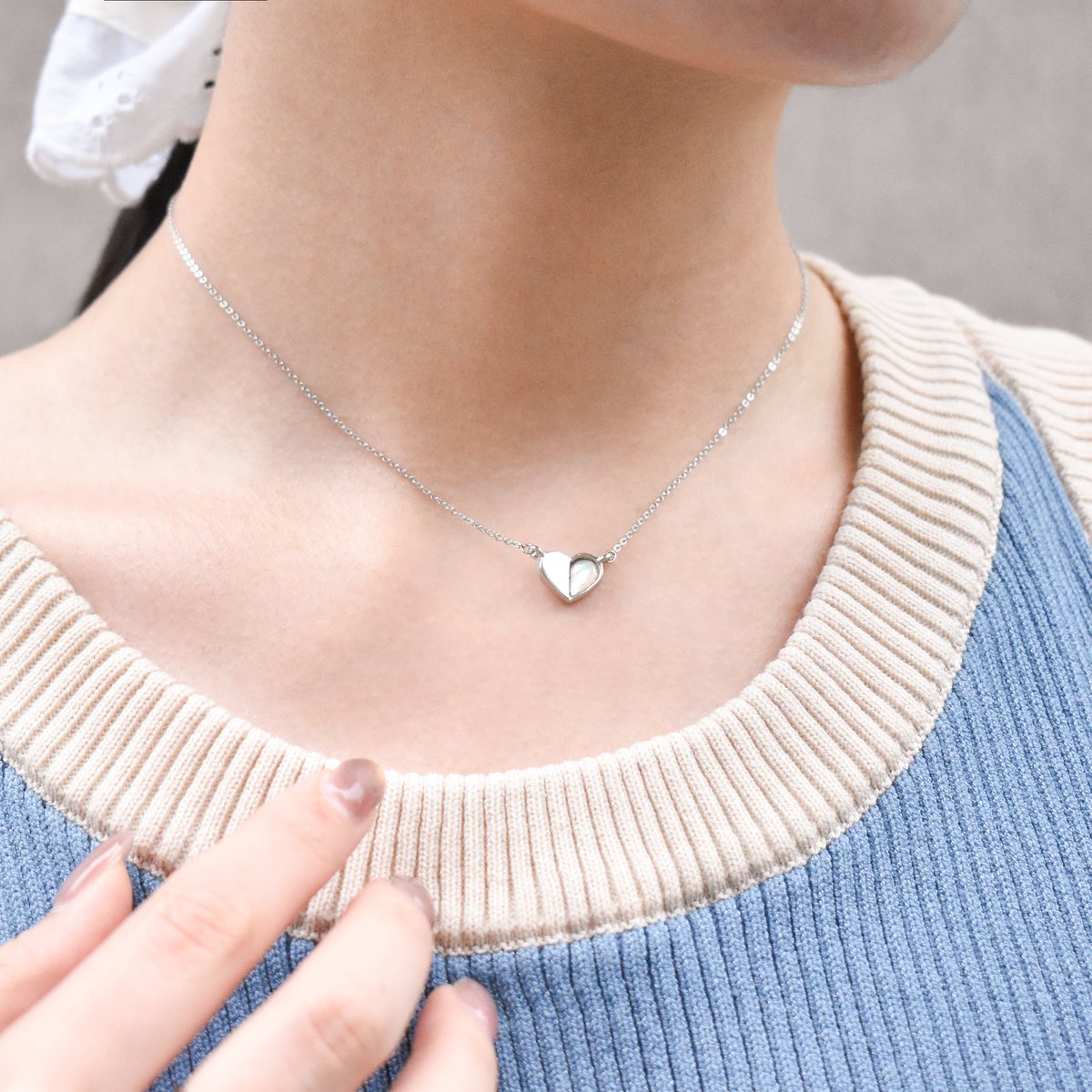 half shell heart necklace | ISRIE
