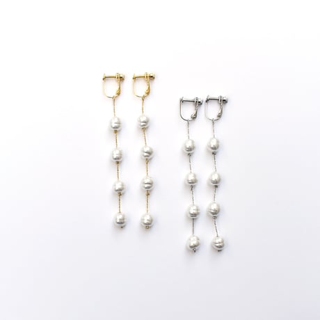 lane baroque glass pearl pierce/earring M