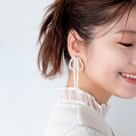 tansui drop ribbon pierce / earring