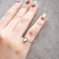 shell heart ring S