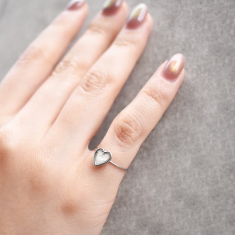 shell heart ring S