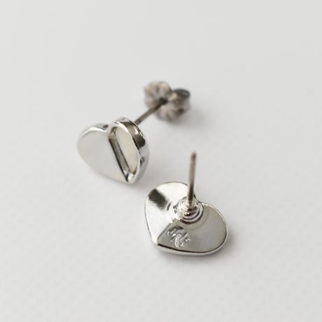 half shell heart  pierce / earring