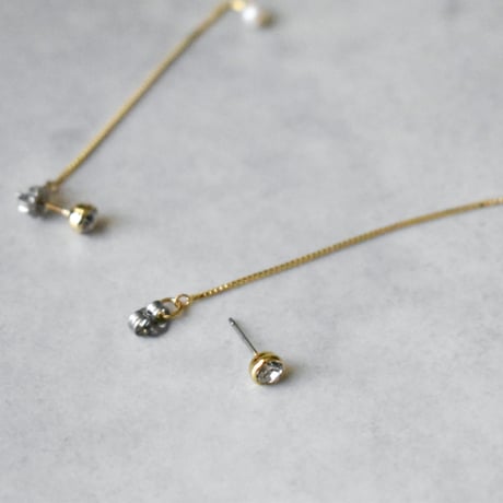 glow long chain pierce / earring B