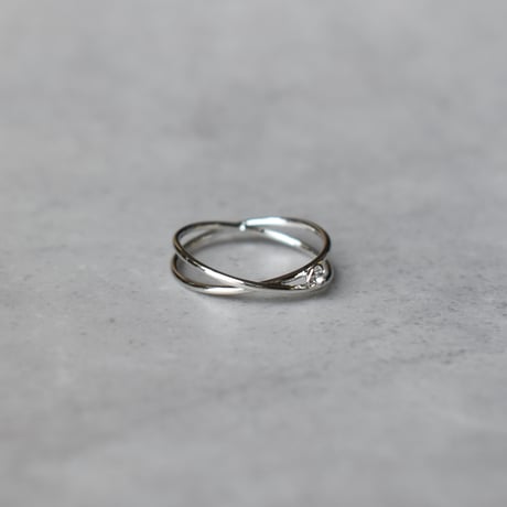 crystal glass X ring