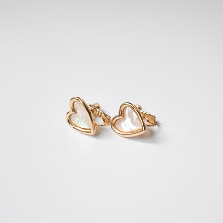 shell heart pierce / earring  M