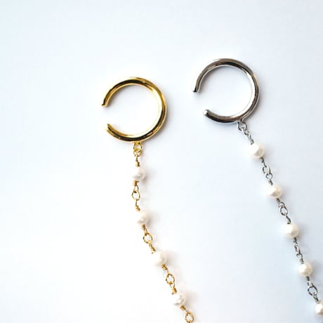 pearl chain earcuff