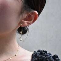 zirconia chain pierce / earring