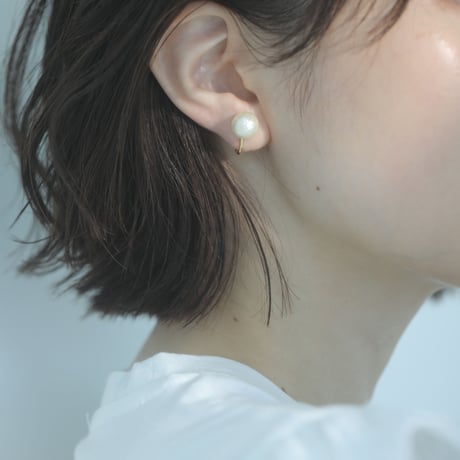 glossy pearl pierce / earring M