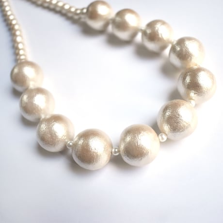 big cotton pearl necklace