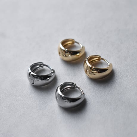 puffy metal hoop pierce S