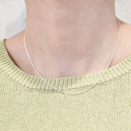 silver925 oval chain necklace