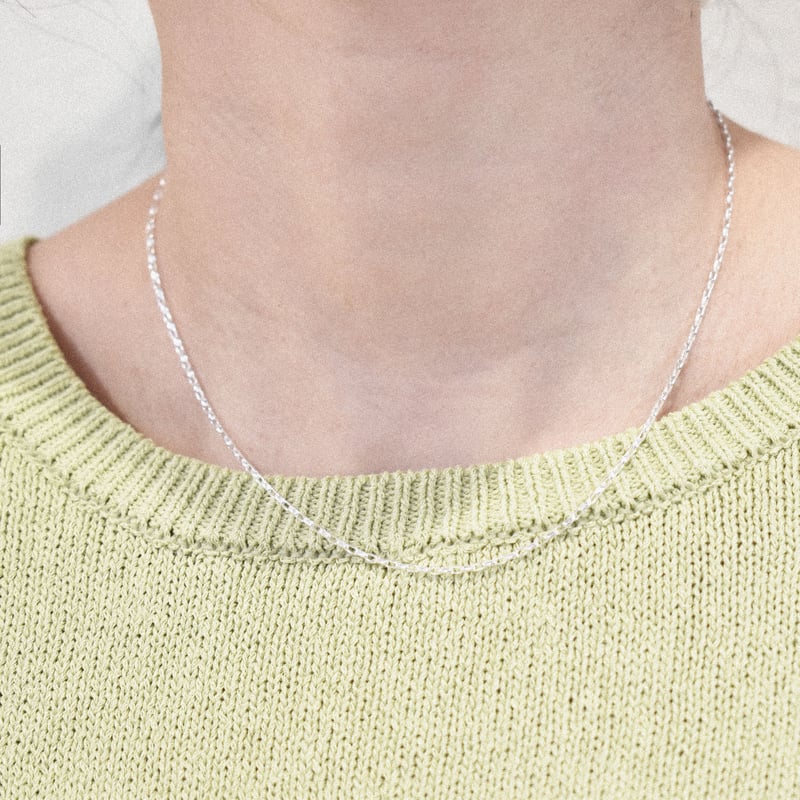 silver925 oval chain necklace | ISRIE