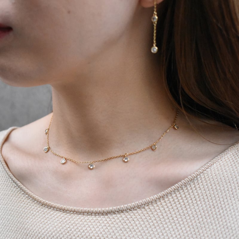 zirconia chain necklace | ISRIE zirconia chain necklace | ISRIE
