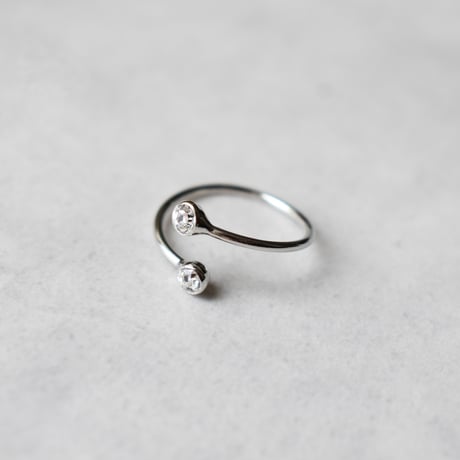 crystal glass fork ring