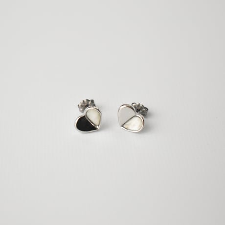 half shell heart  pierce / earring