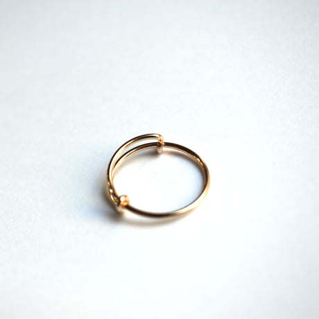 14KGF Free size design ring