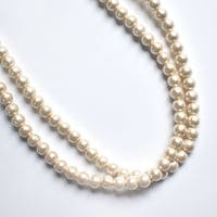 cotton pearl long necklace 120