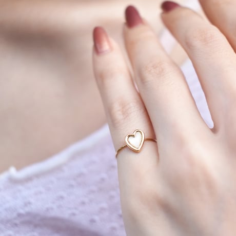 shell heart ring S