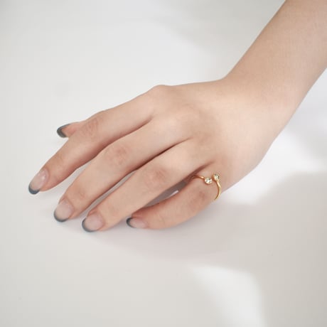 crystal glass fork ring