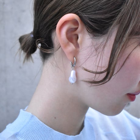 baroque pearl stainless pierce / earring