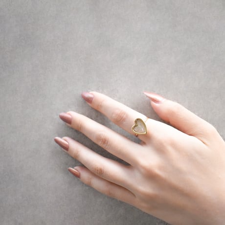 shell heart ring M