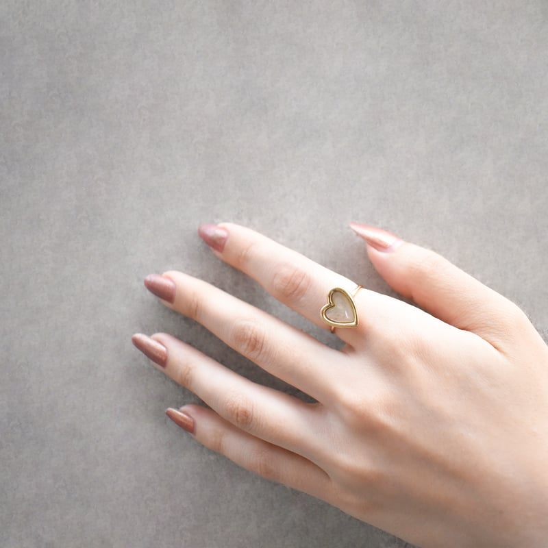 shell heart ring M | ISRIE