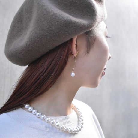 gentle curve pearl pierce / earring