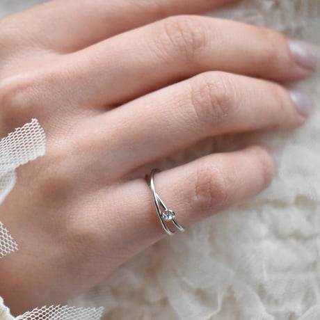 crystal glass X ring