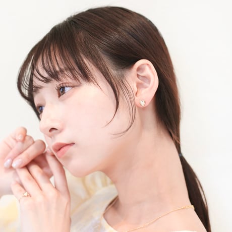 shell heart pierce / earring S