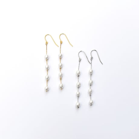 lane baroque glass pearl pierce/earring S