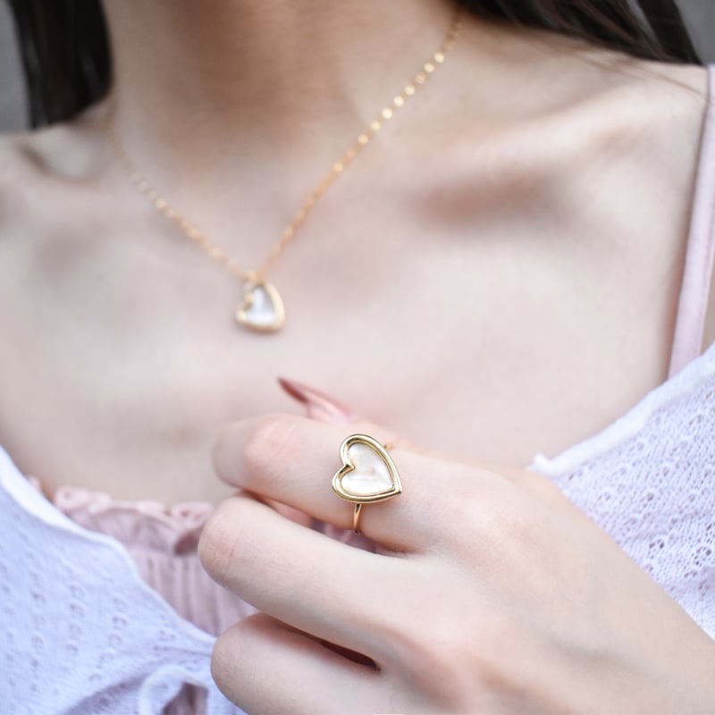 shell heart ring M | ISRIE