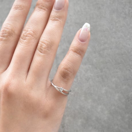 crystal glass X ring