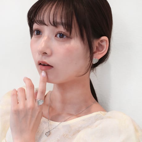 shell heart pierce / earring  M