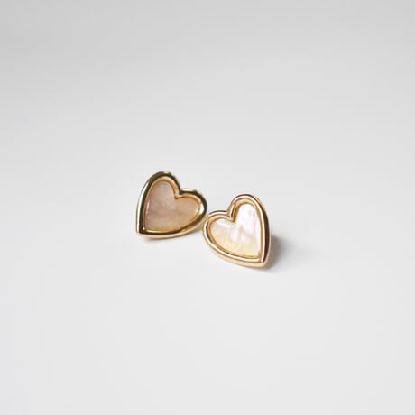 shell heart pierce / earring  M