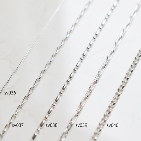 silver925 square chain necklace