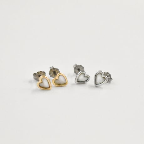 shell heart pierce / earring S
